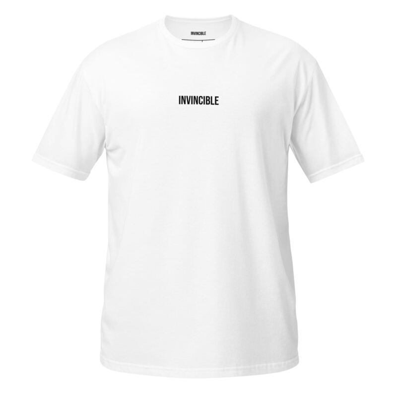 T-Shirt Invincible (B = Black Text) Introducing The T-Shirt Invincible – The Ultimate Wardrobe Essential That Stands The Test Of Time.