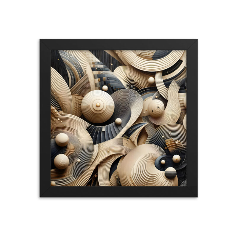 Abstract Shapes Modern Framed Poster