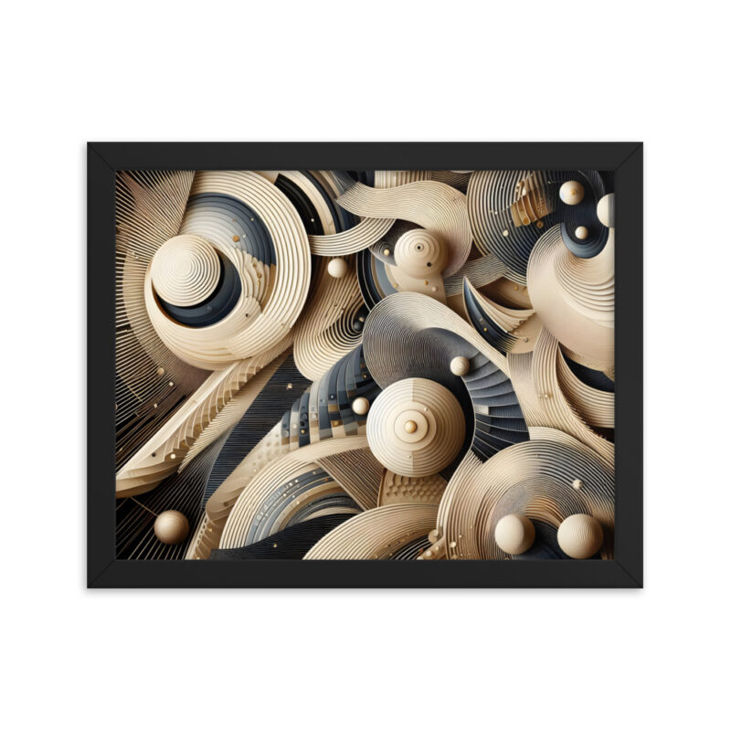 Abstract Shapes Modern Framed Poster