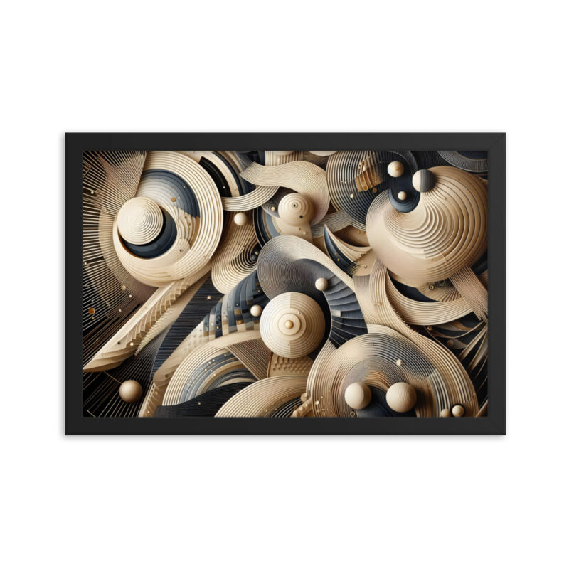 Abstract Shapes Modern Framed Poster