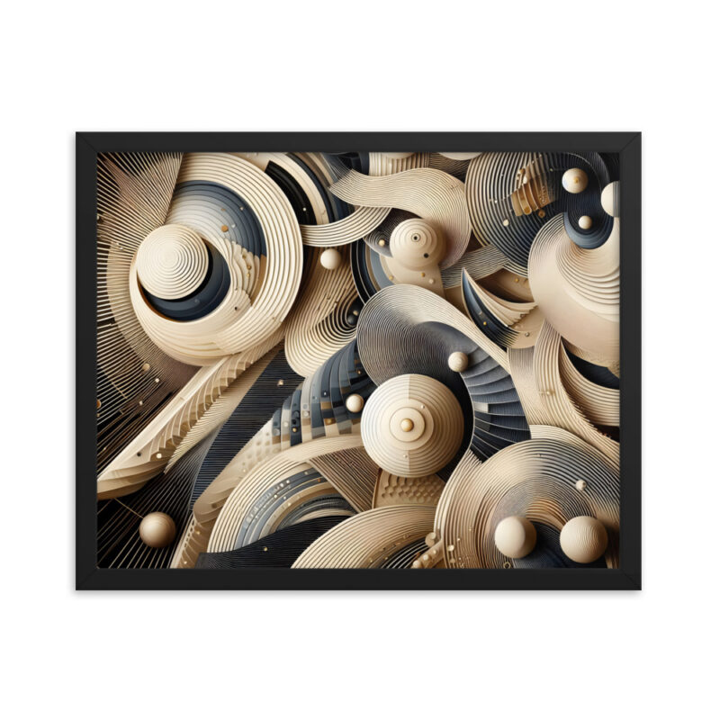 Abstract Shapes Modern Framed Poster