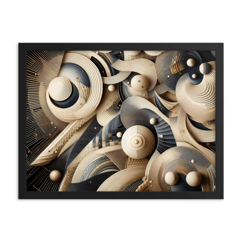 Abstract Shapes Modern Framed Poster