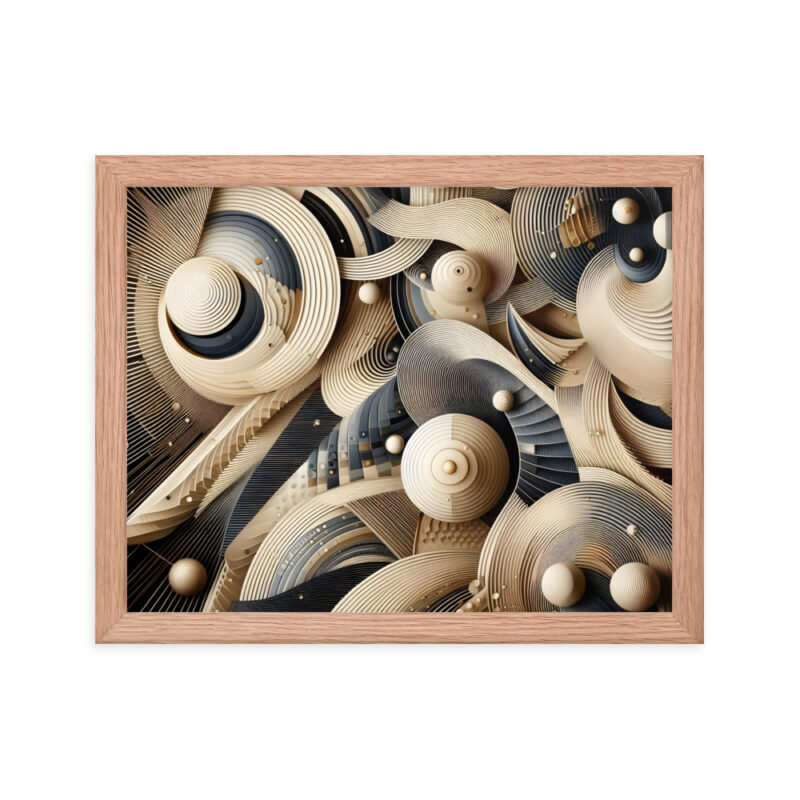 Abstract Shapes Modern Framed Poster