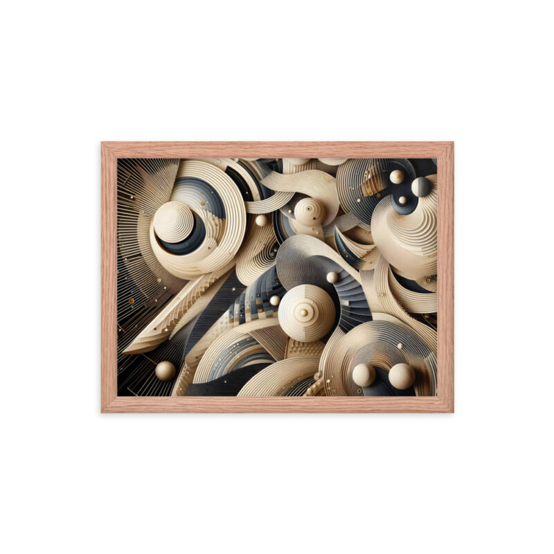 Abstract Shapes Modern Framed Poster