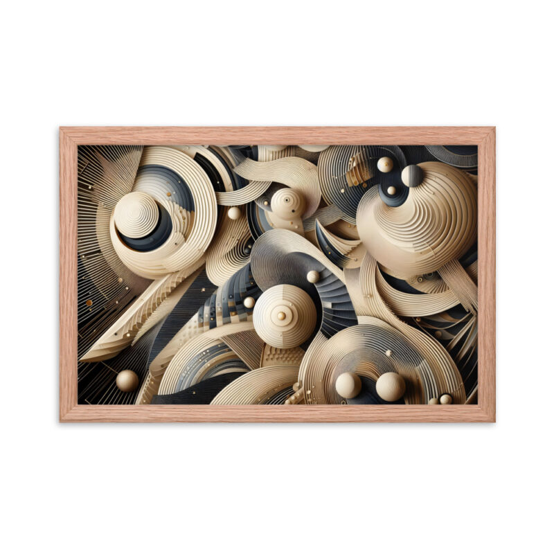 Abstract Shapes Modern Framed Poster