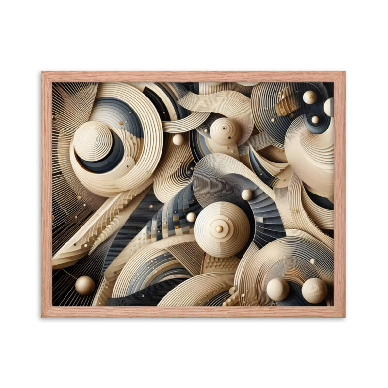 Abstract Shapes Modern Framed Poster