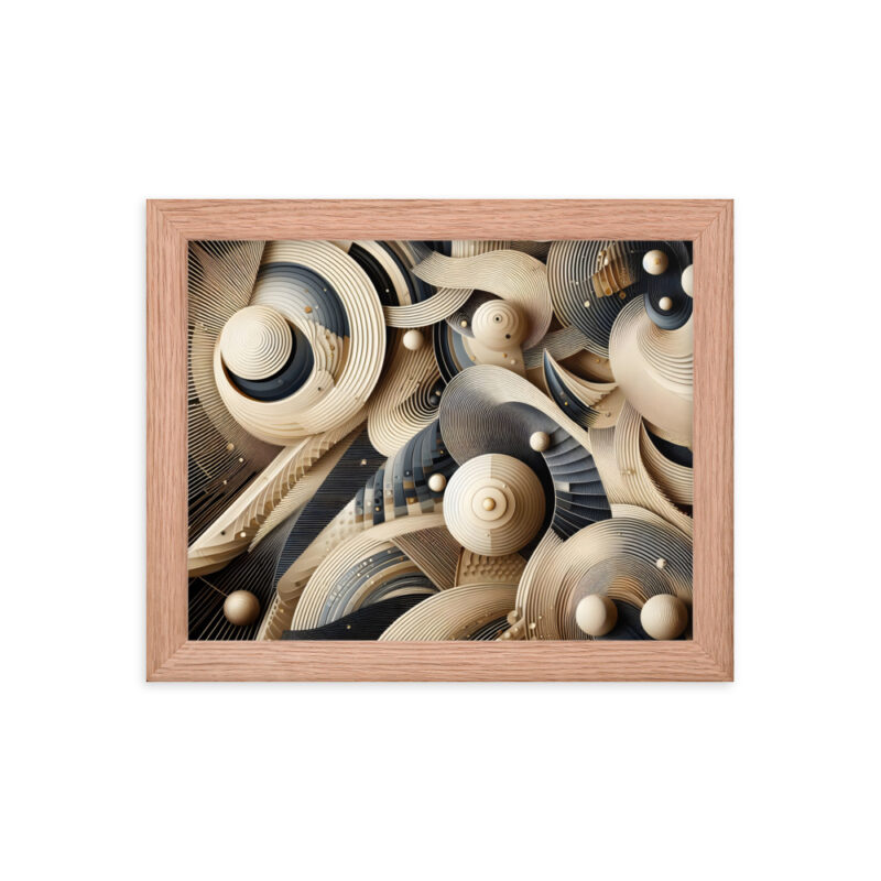 Abstract Shapes Modern Framed Poster