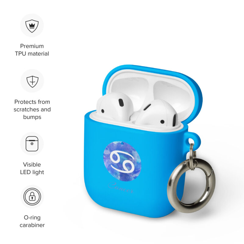 Rubber Case For Airpods® For Zodiac Sign Cancer