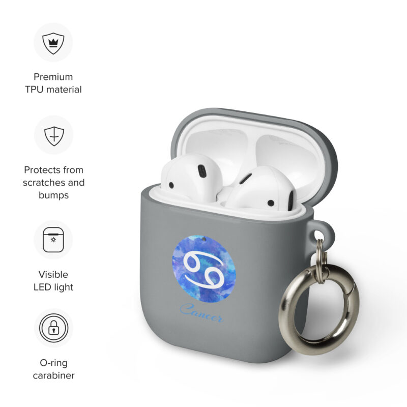 Rubber Case For Airpods® For Zodiac Sign Cancer