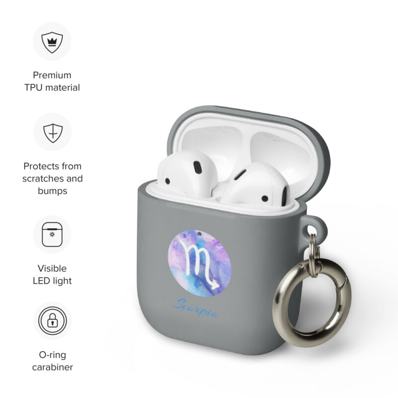 Rubber Case For Airpods® For Zodiac Sign Scorpio