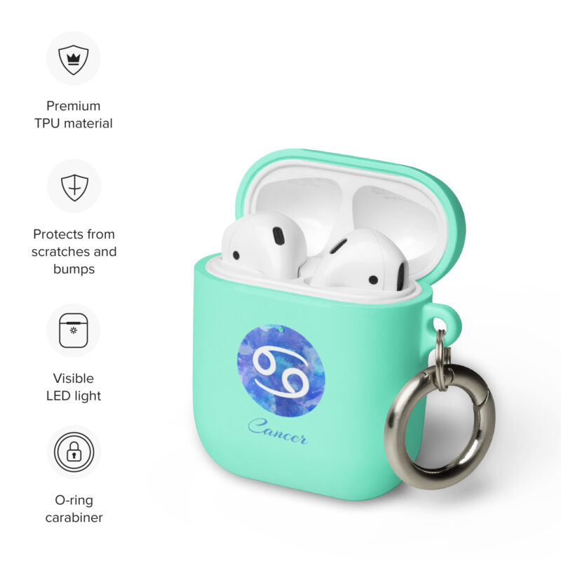 Rubber Case For Airpods® For Zodiac Sign Cancer