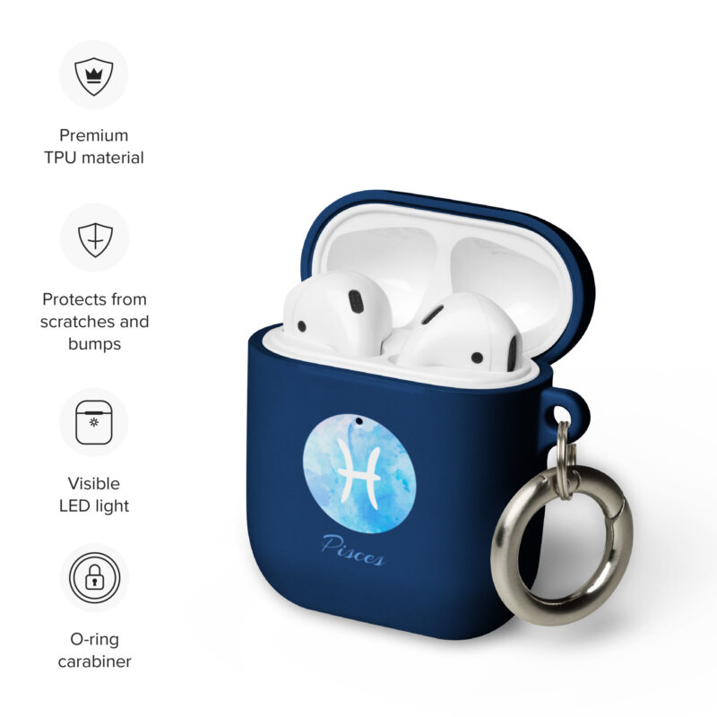 Rubber Case For Airpods® For Zodiac Sign Pisces