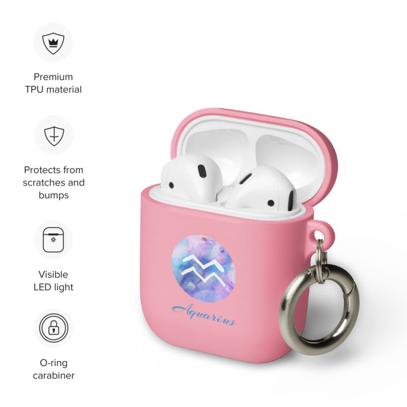 Rubber Case For Airpods® For Zodiac Sign Aquarius