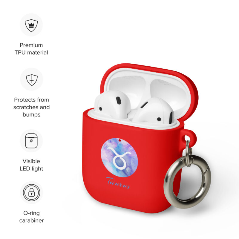 Rubber Case For Airpods® For Zodiac Sign Taurus