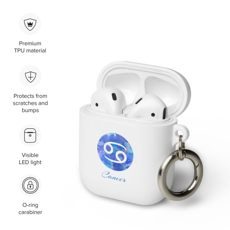 Rubber Case For Airpods® For Zodiac Sign Cancer