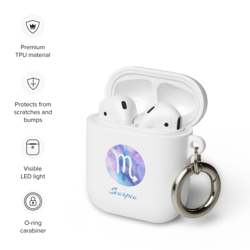 Rubber Case For Airpods® For Zodiac Sign Scorpio