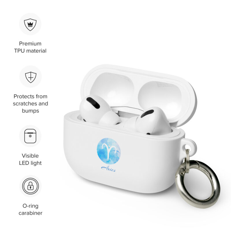 Rubber Case For Airpods® For Zodiac Sign Aries