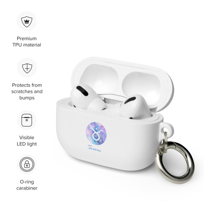 Rubber Case For Airpods® For Zodiac Sign Taurus