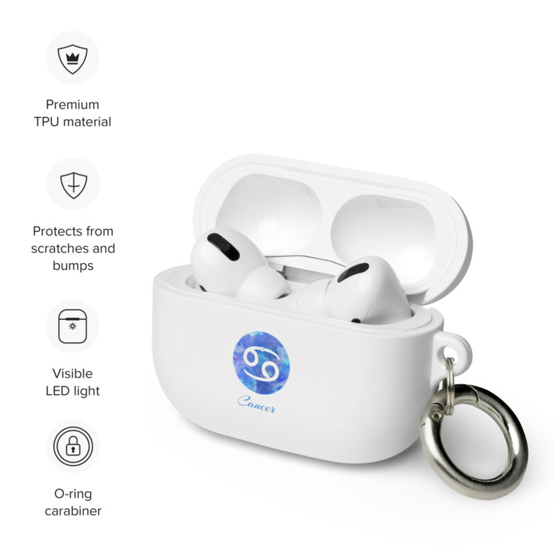 Rubber Case For Airpods® For Zodiac Sign Cancer