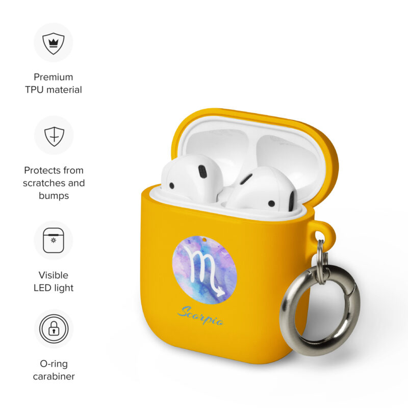 Rubber Case For Airpods® For Zodiac Sign Scorpio