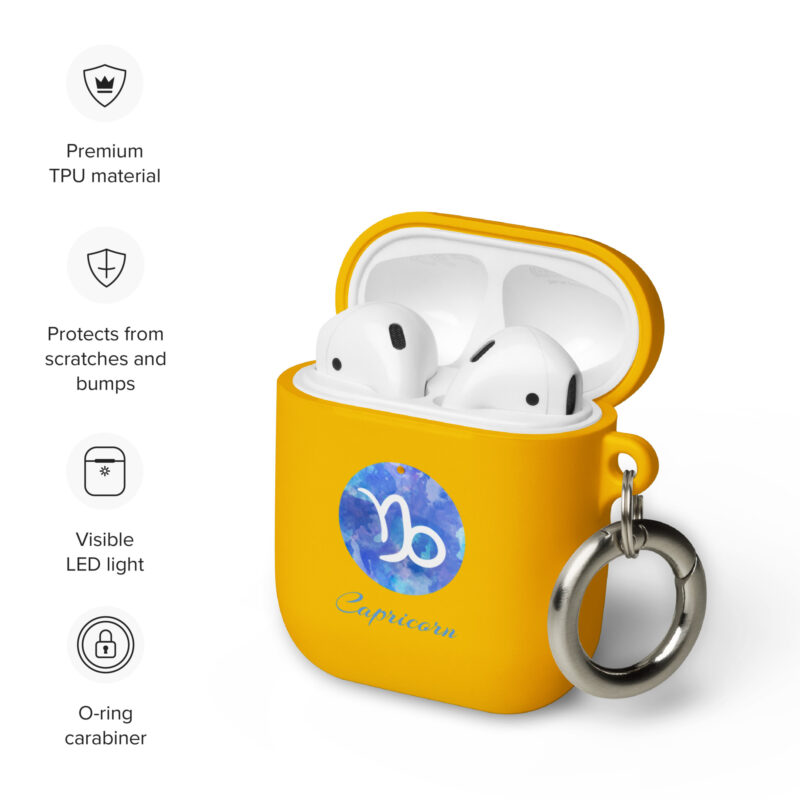 Rubber Case For Airpods® For Zodiac Sign Capricorn