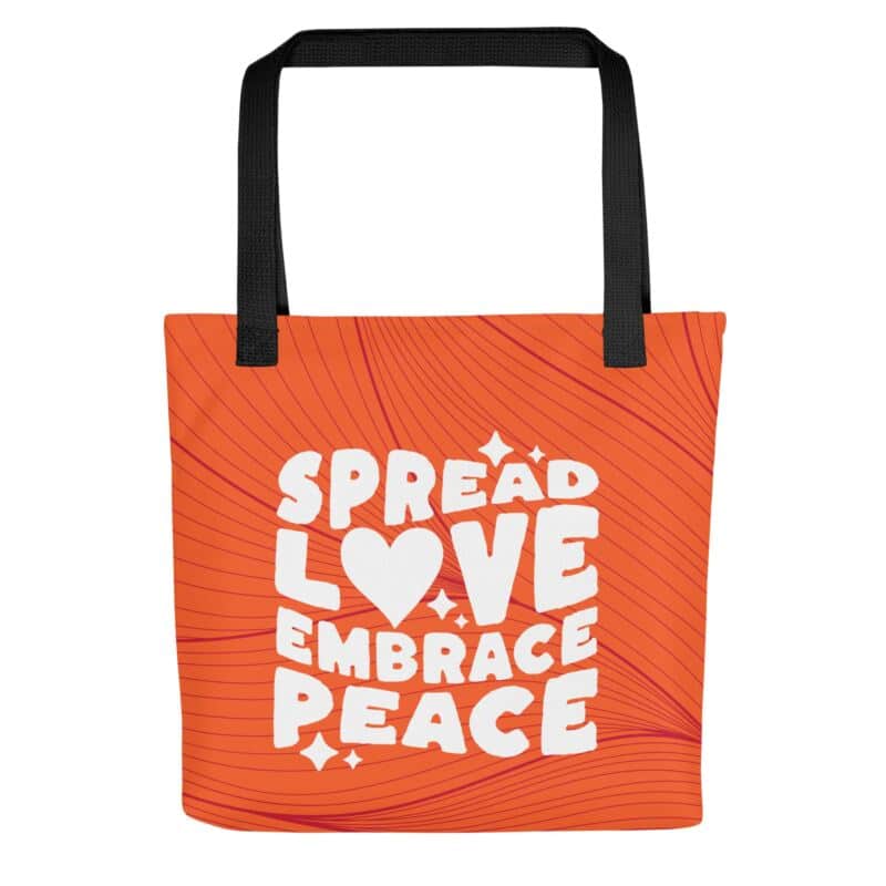 Shopping Bag Spread Love Embrace Peace