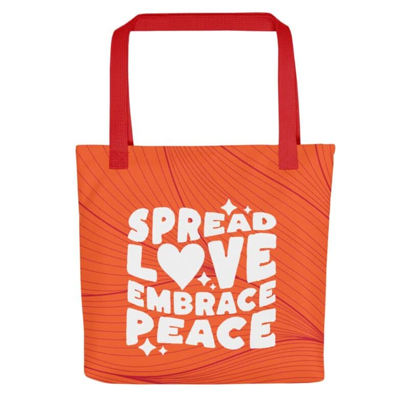 Shopping Bag Spread Love Embrace Peace