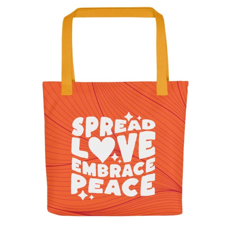 Shopping Bag Spread Love Embrace Peace