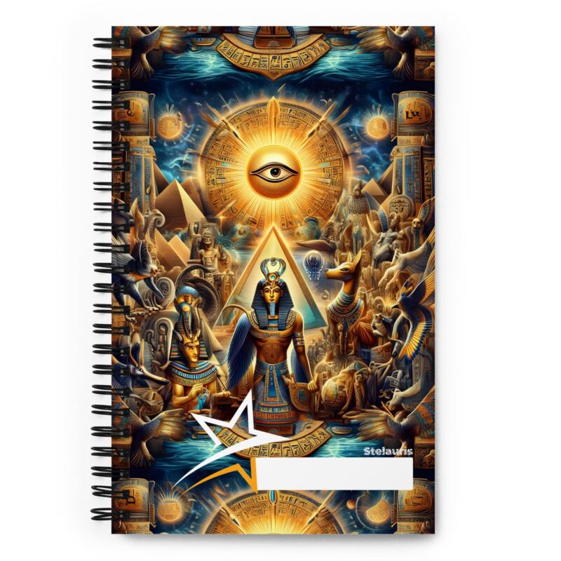 Spiral Notebook Majestic Egyptian Mythology Motif