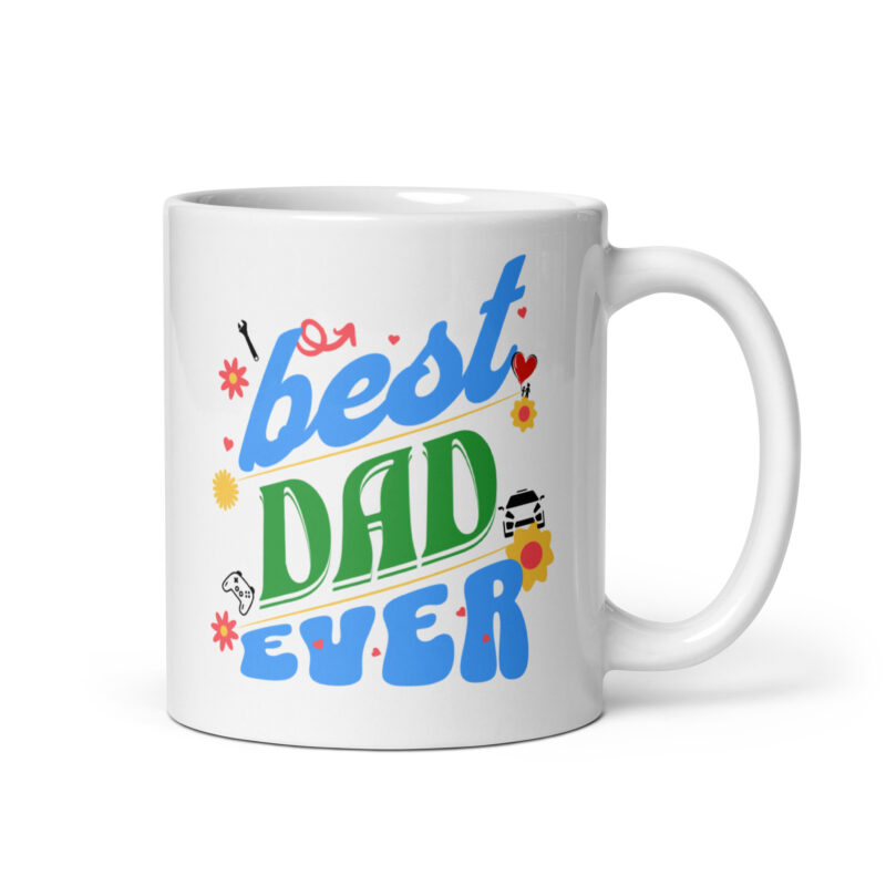 White Glossy Mug Best Dad Ever